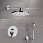 Remer SFH68 Chrome Shower System With Rain Shower Head and Hand Shower